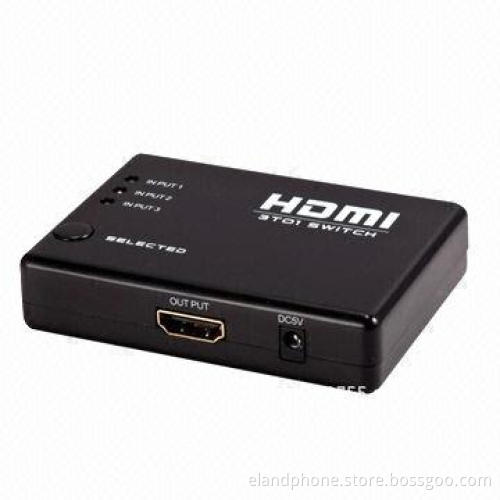 3-1 HDMI Switch, Allows Three HDMI Source Devices Switched into One HD Monitor/Projector, 4K*2K